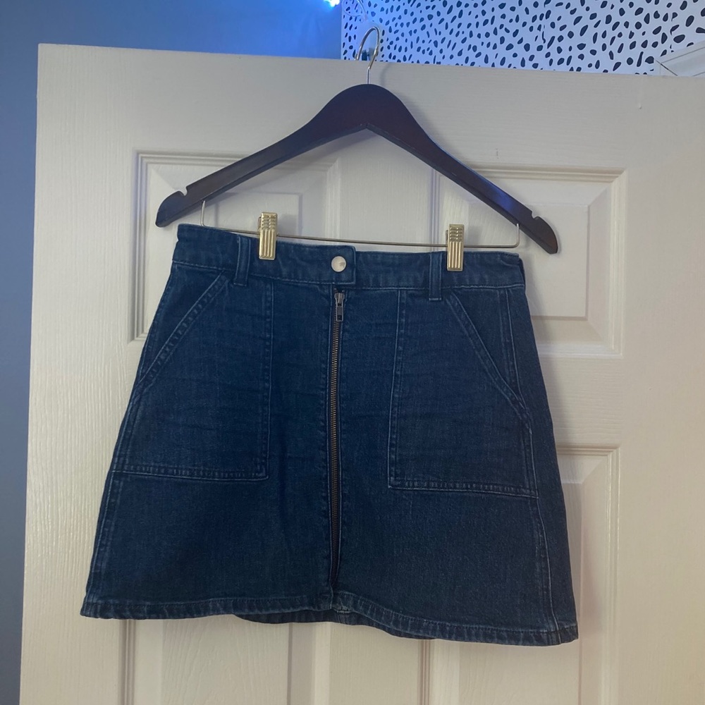 Madewell dark wash denim mini skirt